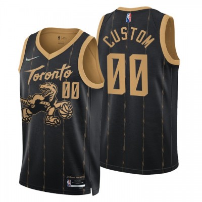 Toronto Raptors Custom Men's Nike Black 202122 Swingman NBA Jersey City Edition